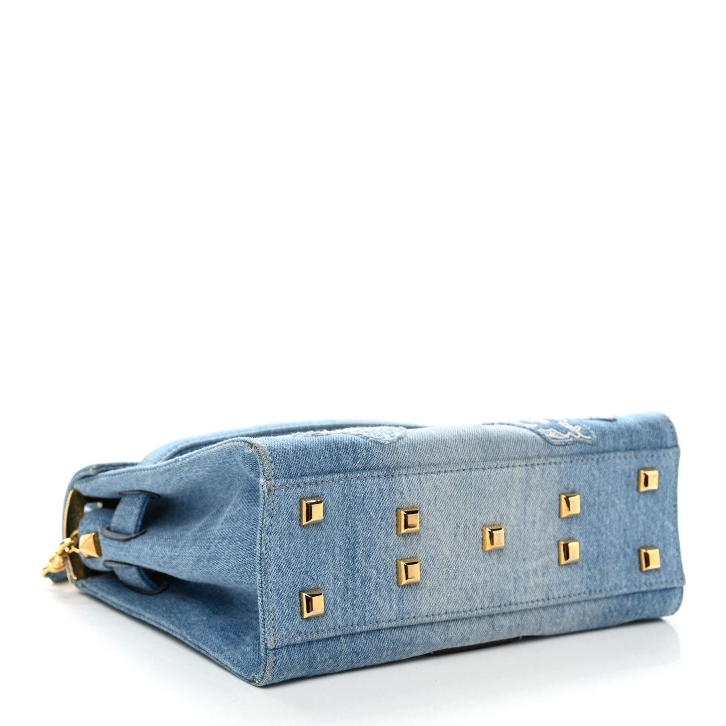 Denim Butterfly Small My Rockstud Frame Bag Light Denim