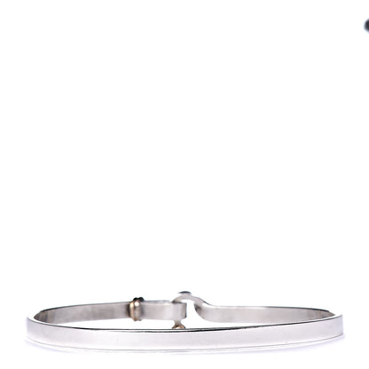 Tiffany Sterling Silver 18K Yellow Gold Hook Eye Bangle Bracelet 3 of 5