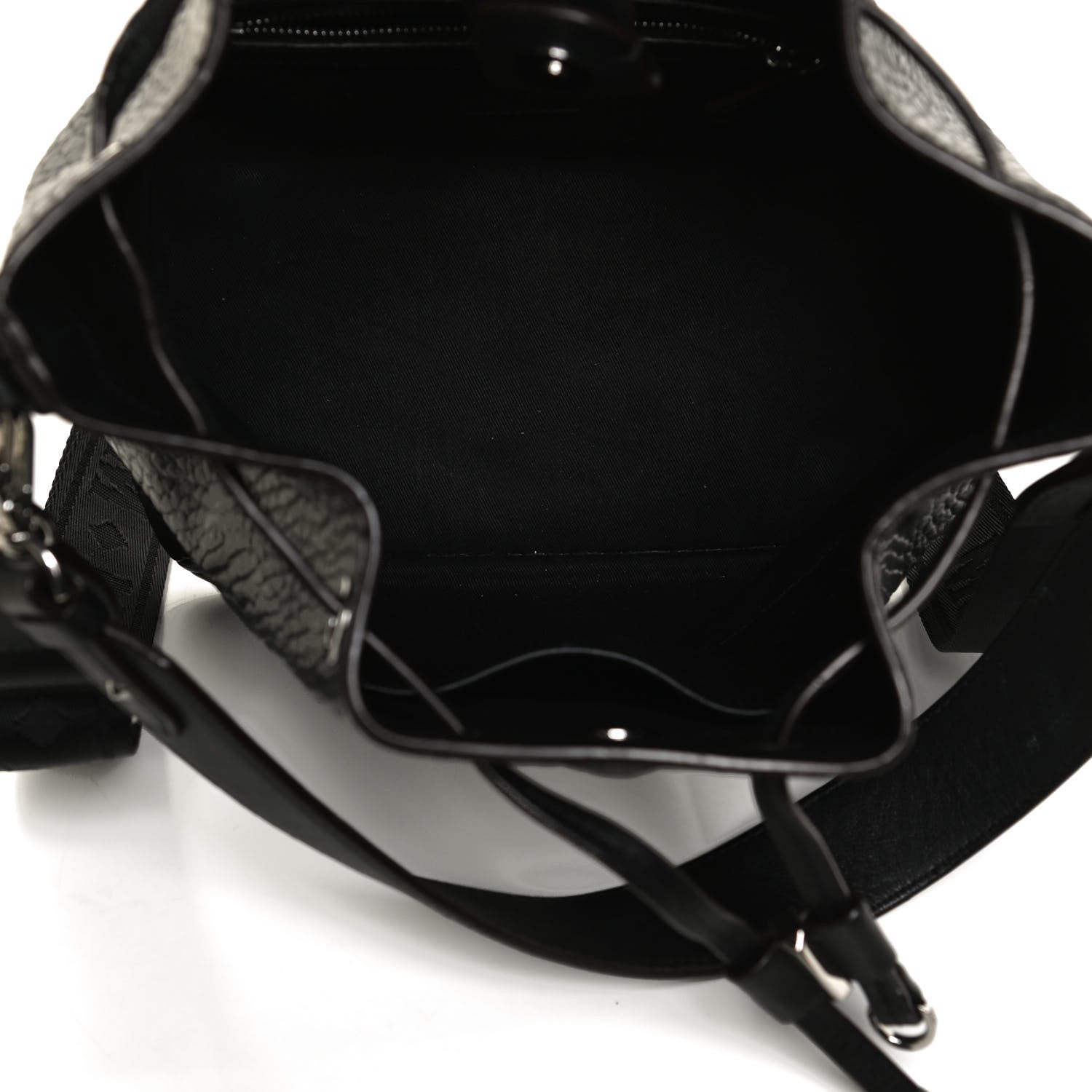 MCM Visetos Small Essential Drawstring Bucket Bag Black 5 of 13