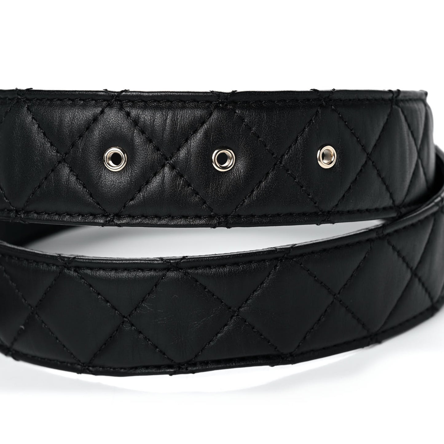 Lambskin Quilted CC Chain Belt 85 34 Black