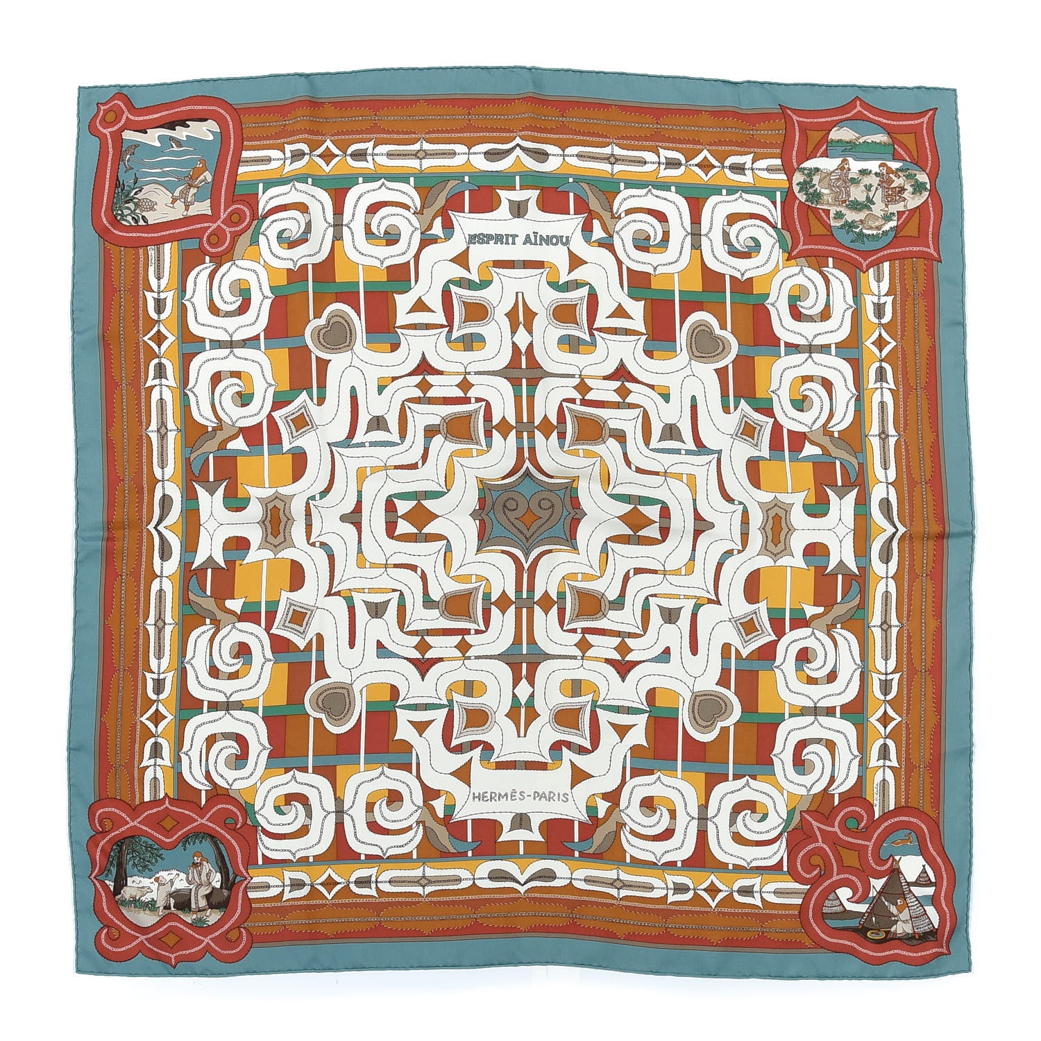 Hermes Silk Esprit Ainou Scarf 90 1 of 6