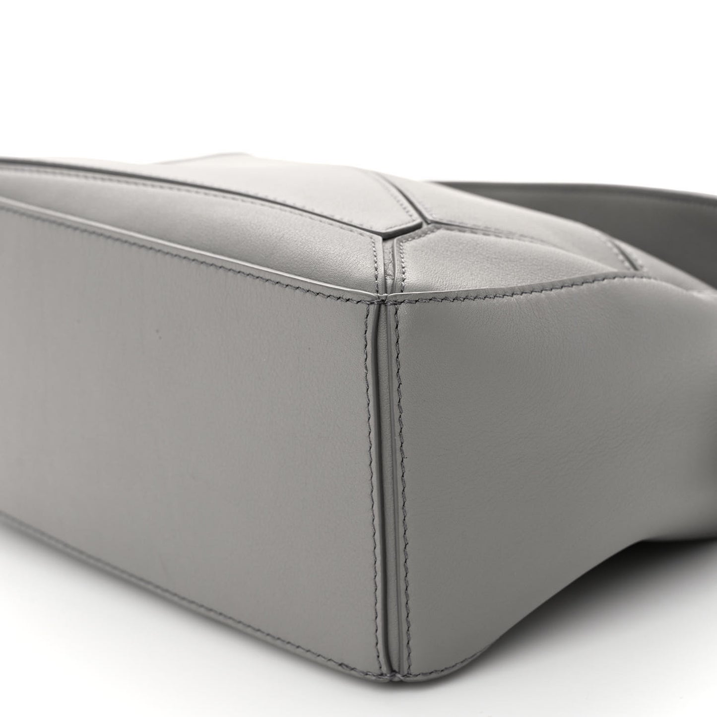 Soft Grained Calfskin Small Puzzle Bag Pearl Grey