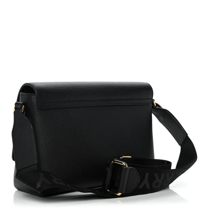 Burberry Grainy Calfskin Vintage Check Note Crossbody Bag Black 3 of 13