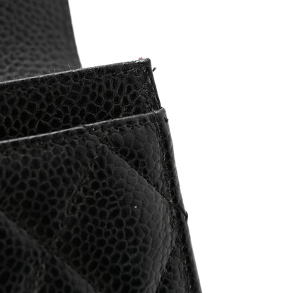 Chanel Caviar Quilted Flap Card Holder Wallet Black 9 of 10