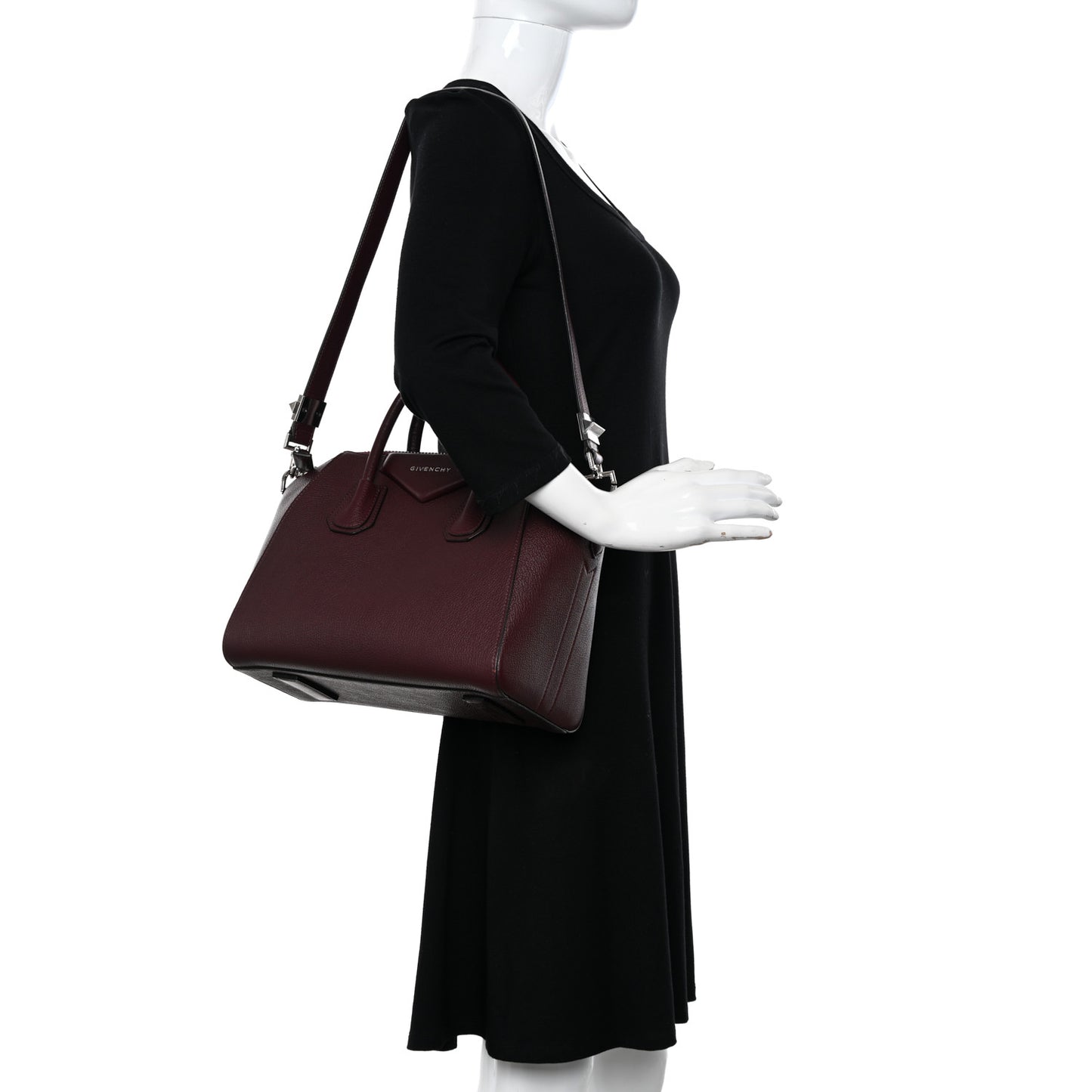 Sugar Goatskin Small Antigona Aubergine