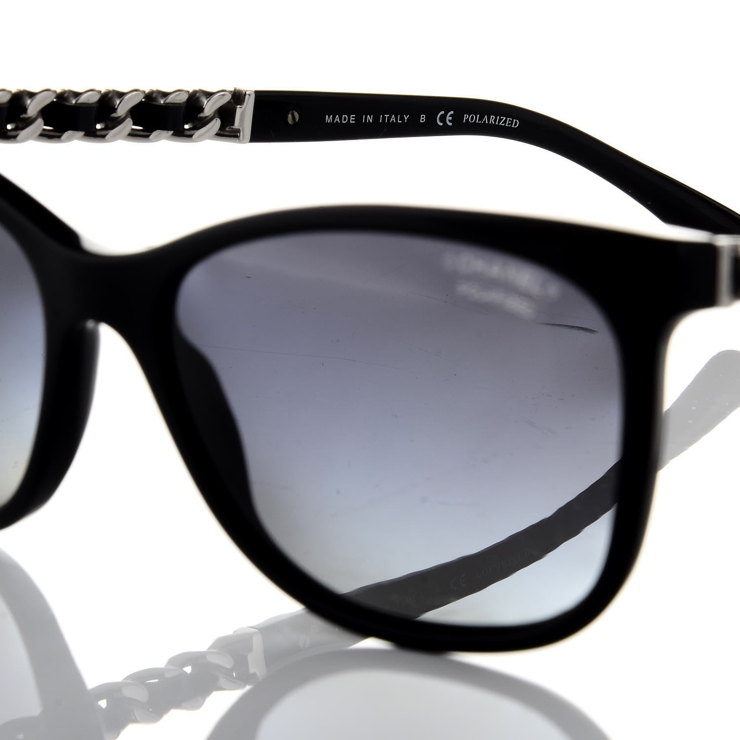 Chanel Cat Eye Chain Polarized Sunglasses 5260-Q Black 6 of 8
