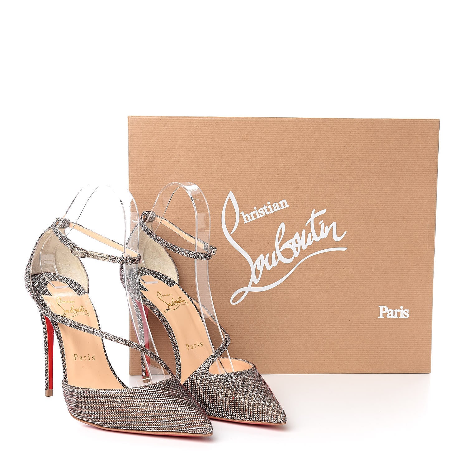 Christian Louboutin Glitter Chain Fliketta 100 Pumps 36.5 Roche 8 of 8