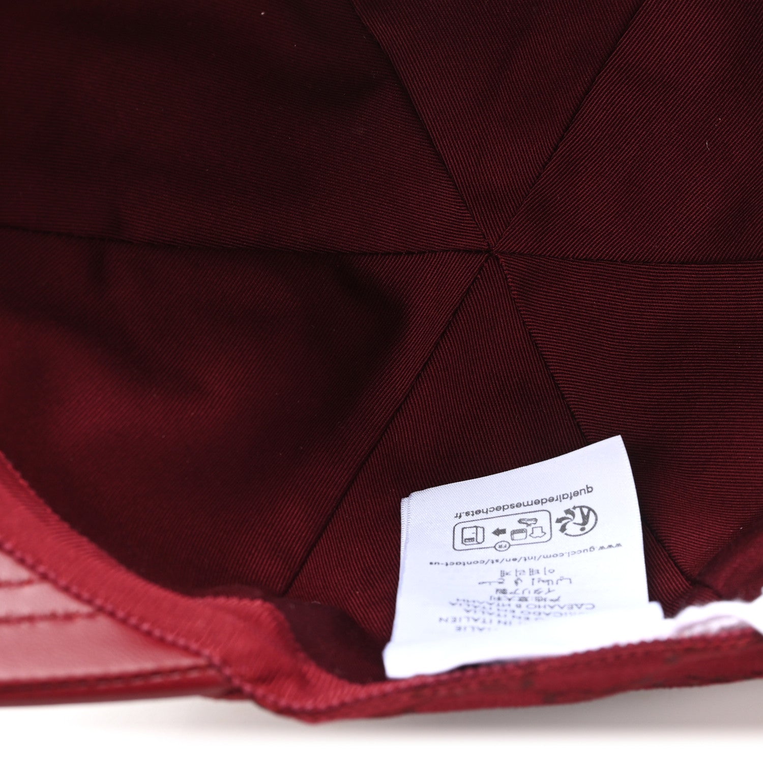 Gucci Calfskin New Canvas GG Monogram Baseball Hat L Bordeaux 7 of 9