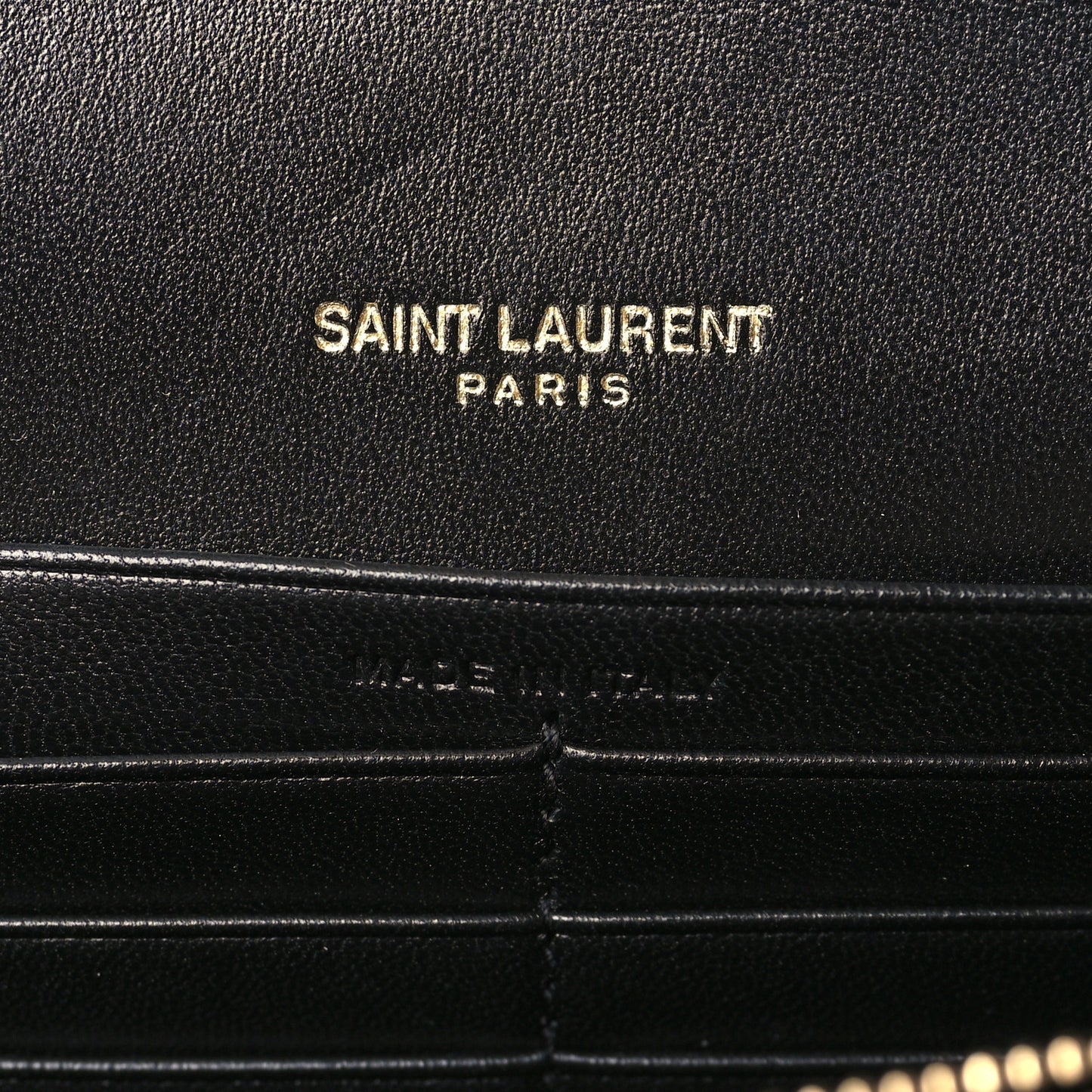 Velvet Matelasse Monogram Vicky Chain Wallet Black