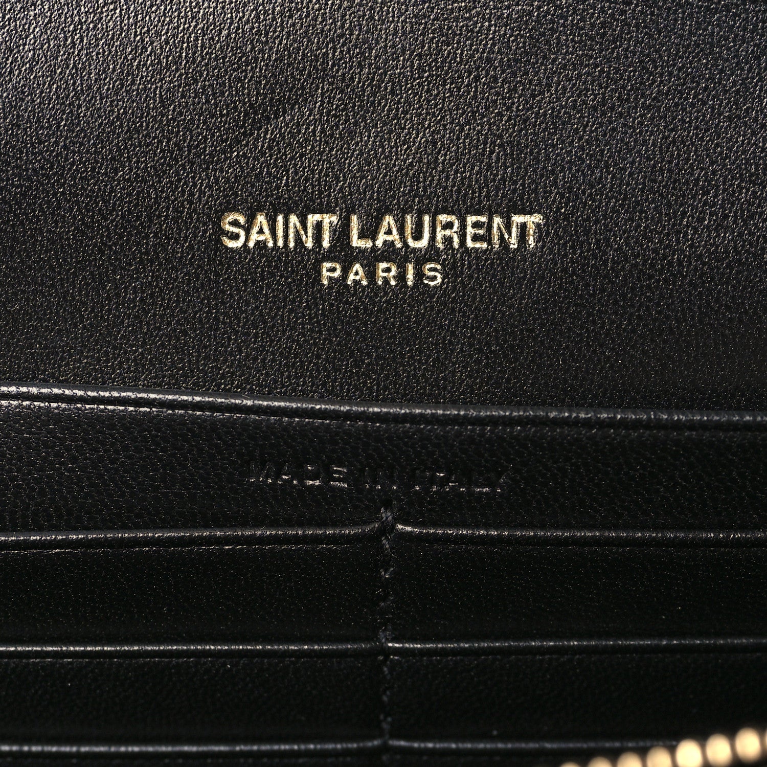 Saint Laurent Velvet Matelasse Monogram Vicky Chain Wallet Black 6 of 9