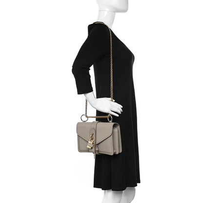 Chloe Shiny Goatskin Calfskin Aby Chain Shoulder Bag Motty Grey 3 of 13