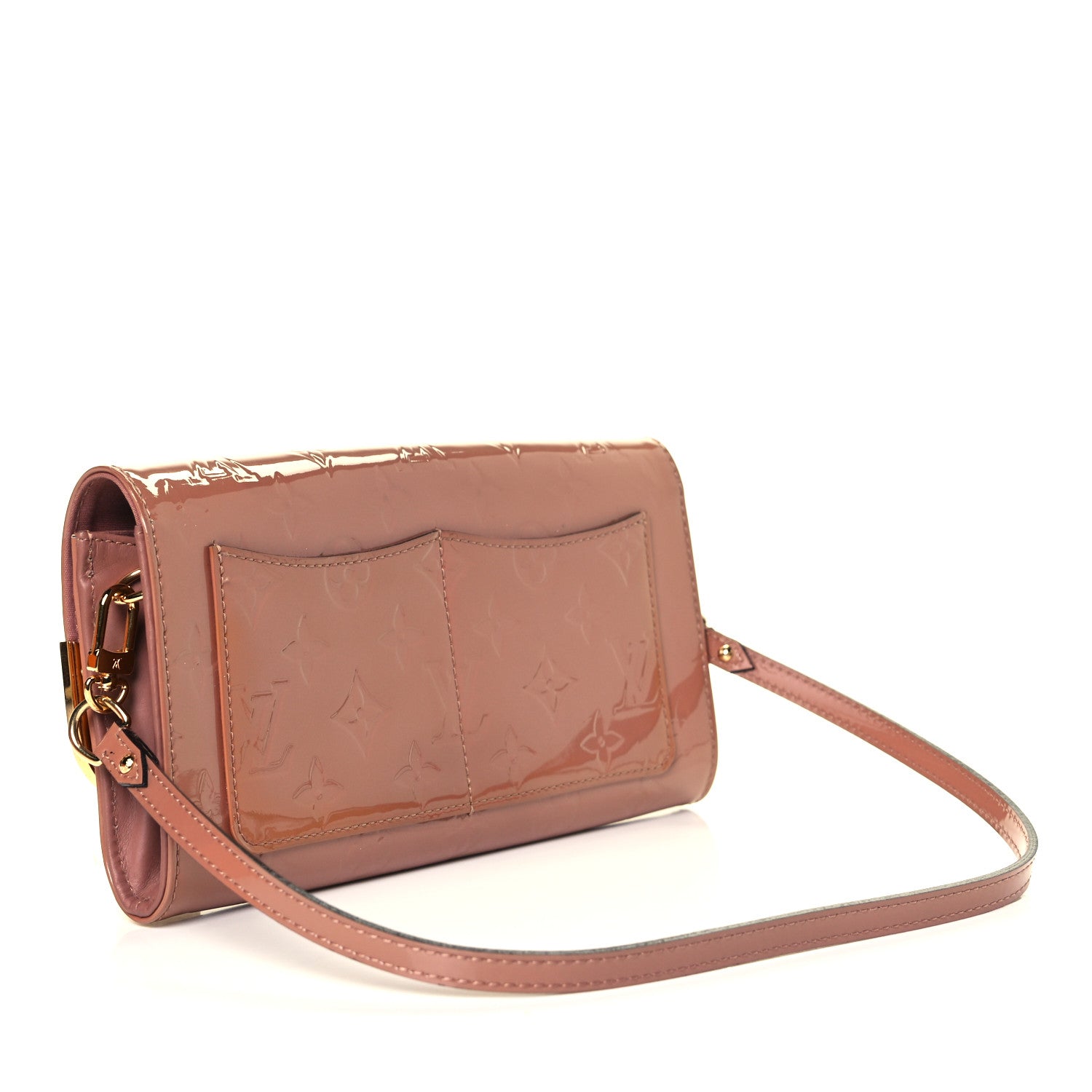 Louis Vuitton Vernis Rossmore MM Rose Velours 2 of 11