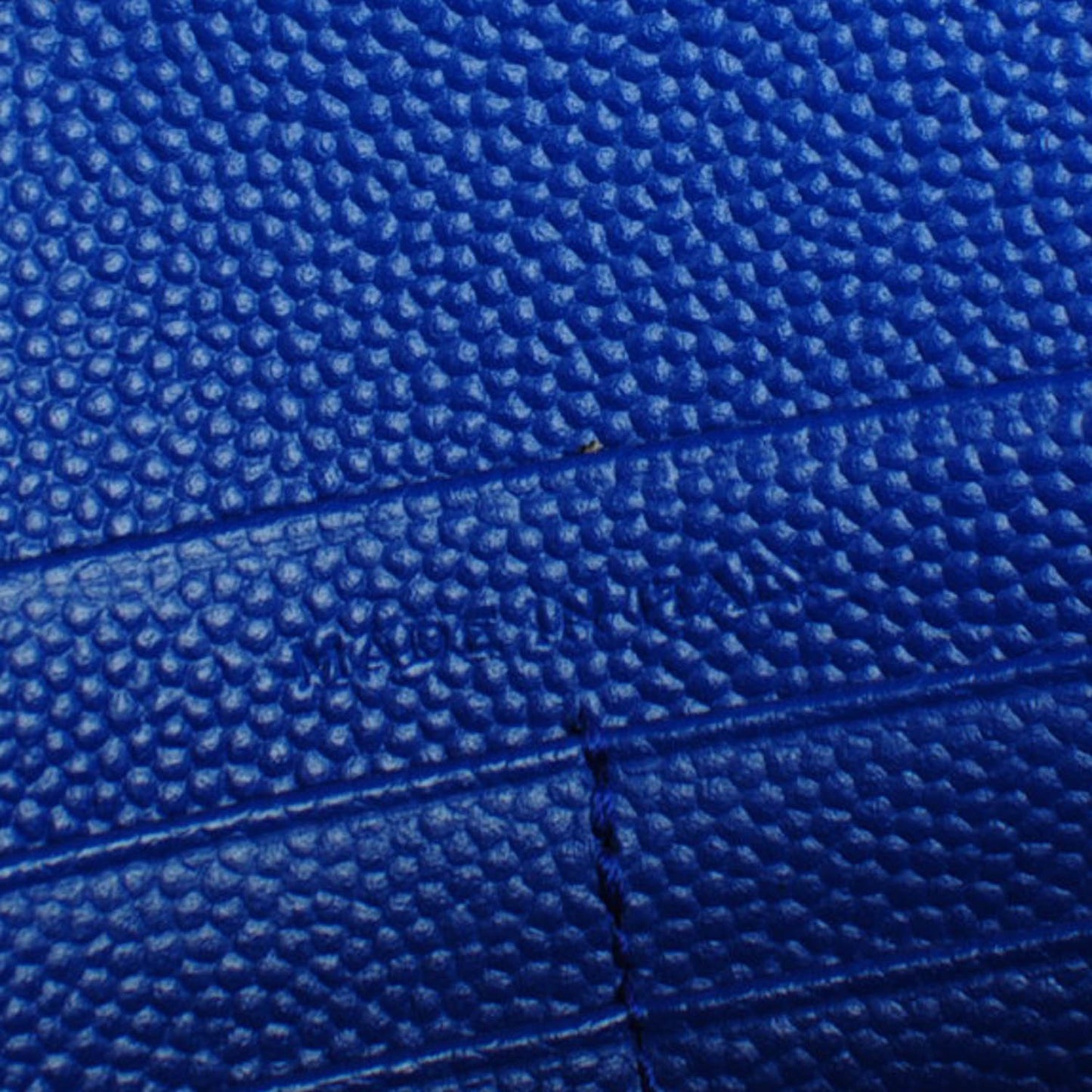 Grain De Poudre Matelasse Chevron Monogram Chain Wallet Blue Majorelle