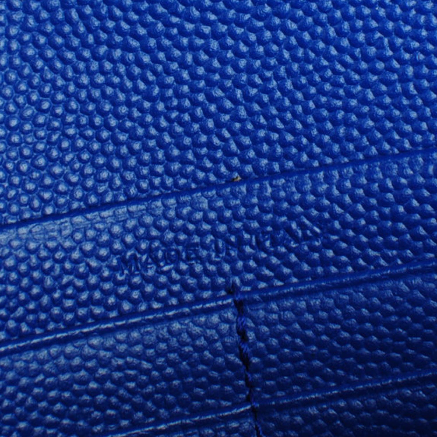Saint Laurent Grain De Poudre Matelasse Chevron Monogram Chain Wallet Blue Majorelle 7 of 8
