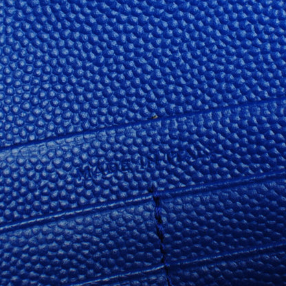 Saint Laurent Grain De Poudre Matelasse Chevron Monogram Chain Wallet Blue Majorelle 7 of 8