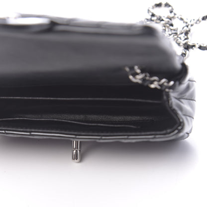 Chanel Patent Calfskin Chevron Quilted Extra Mini Flap Black 5 of 10