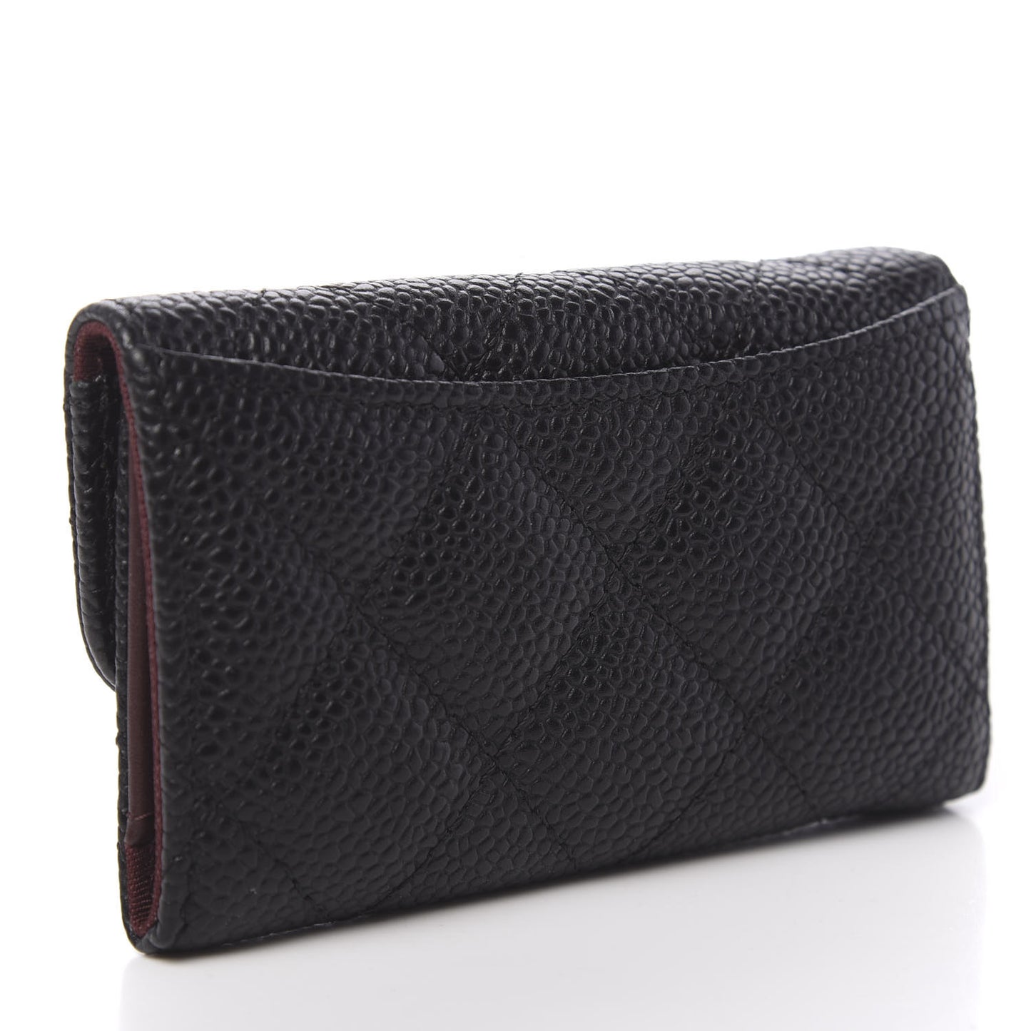 Caviar Quilted 6 Key Holder Black