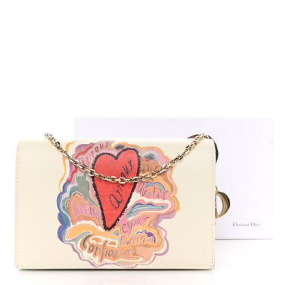 Christian Dior Calfskin Amour Wallet On Chain Latte Multicolor 7 of 11