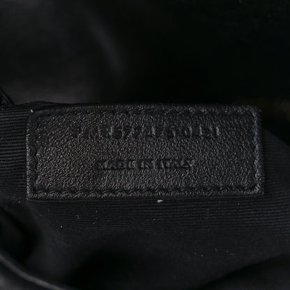 Saint Laurent Lambskin Quilted Medium Loulou Puffer Monogram Chain Satchel Black 7 of 10