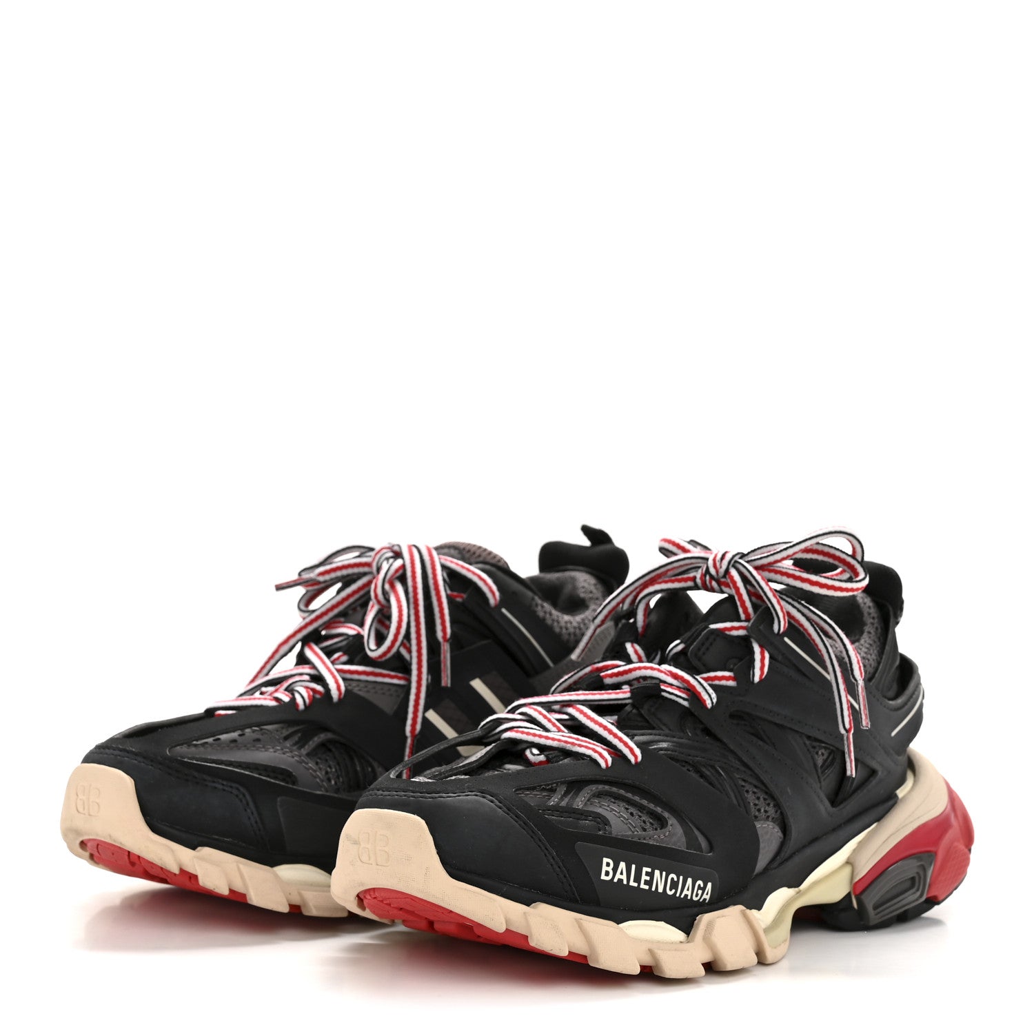 Balenciaga Mesh Nylon Fabric Womens Track Sneakers 35 Black Grey 4 of 8