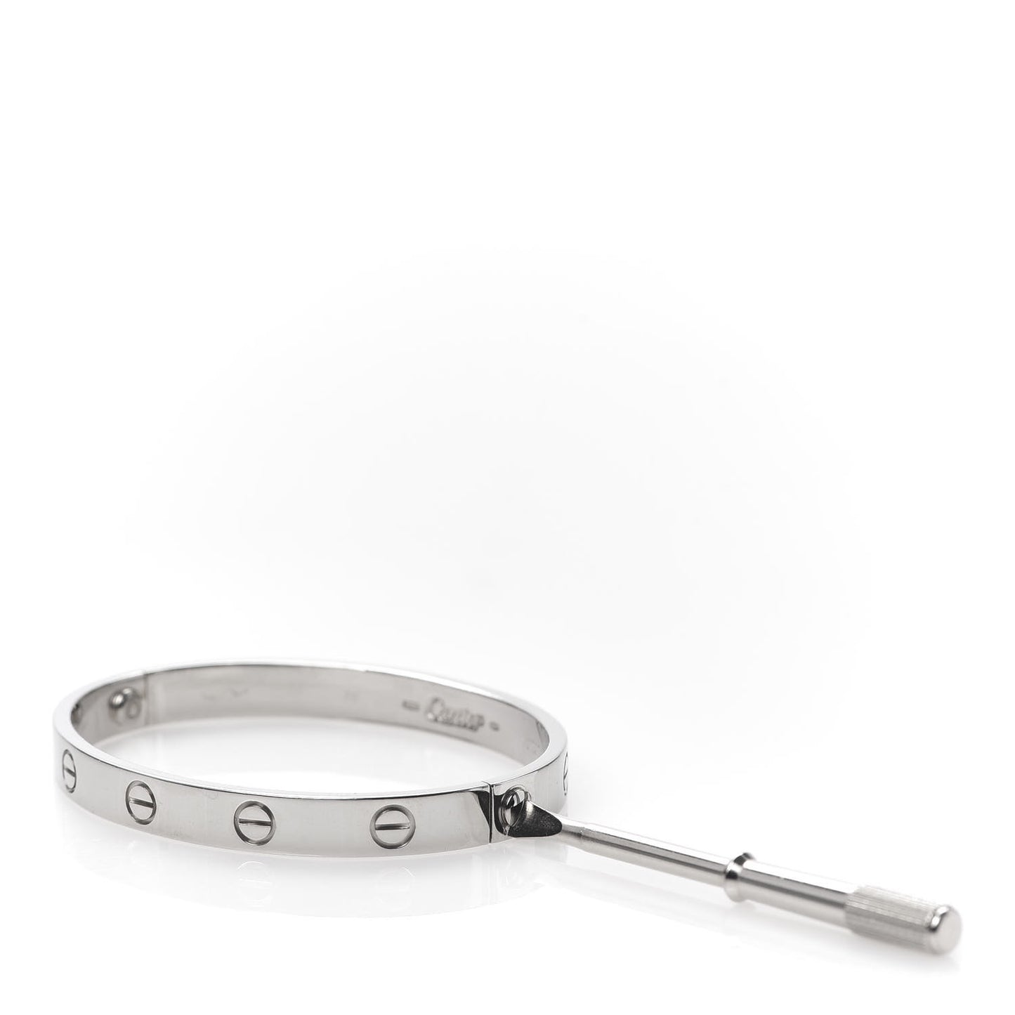 18K White Gold LOVE Bracelet 16