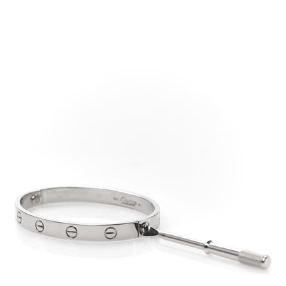 Cartier 18K White Gold LOVE Bracelet 16 4 of 8