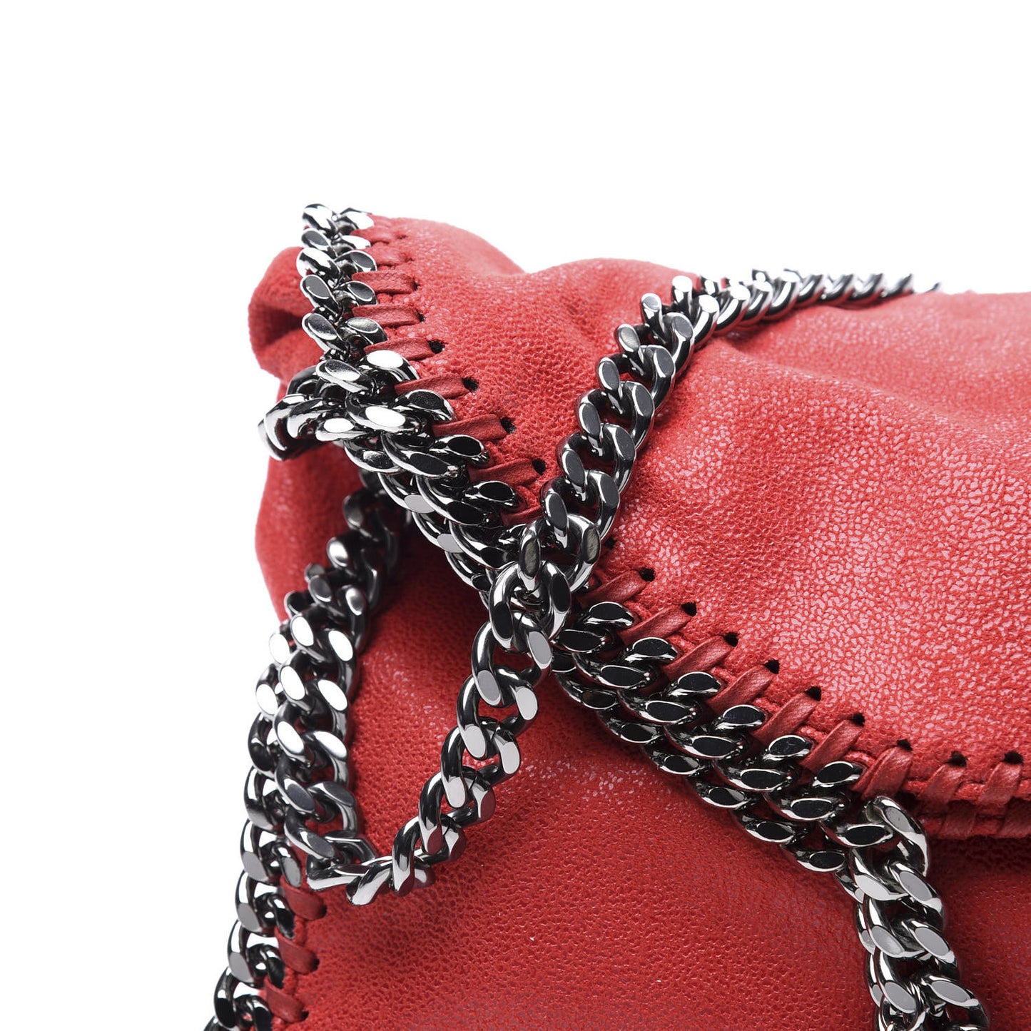 Shaggy Deer Falabella Fold Over Tote Red