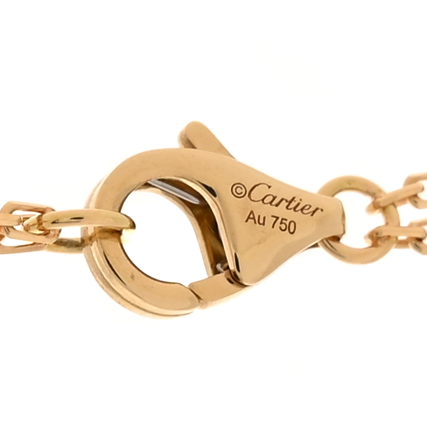 Cartier 18K Yellow Gold 2 Diamond LOVE Necklace 5 of 6