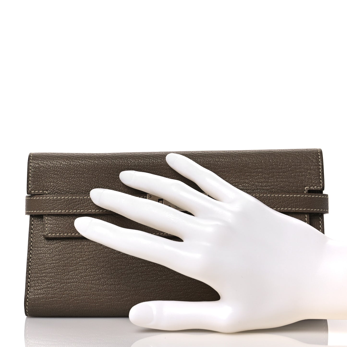 Chevre Mysore Kelly Longue Wallet Etoupe