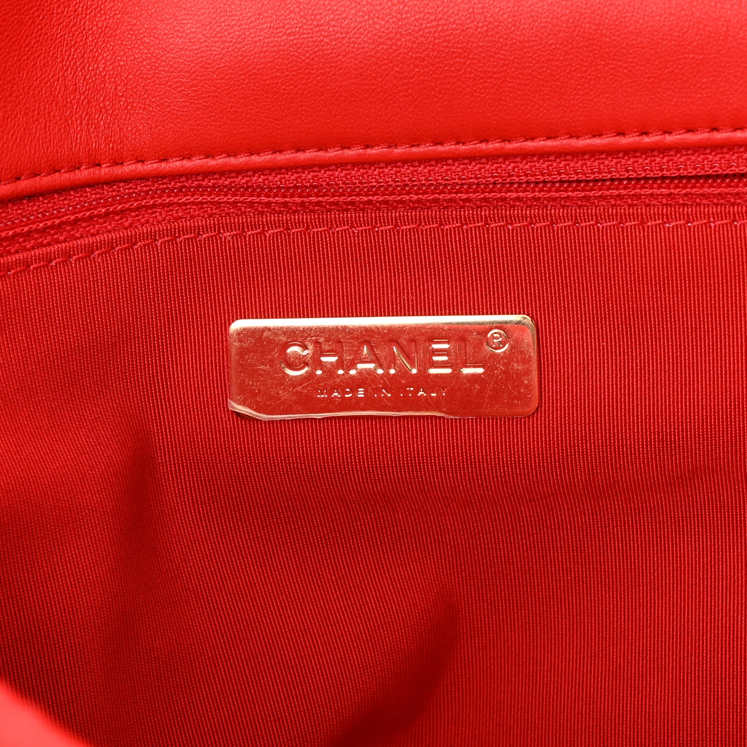 Chanel Jersey Lambskin Quilted Maxi Chanel 19 Flap Red 6 of 10