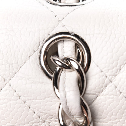 Chanel Caviar Quilted Jumbo Double Flap White 15 of 22