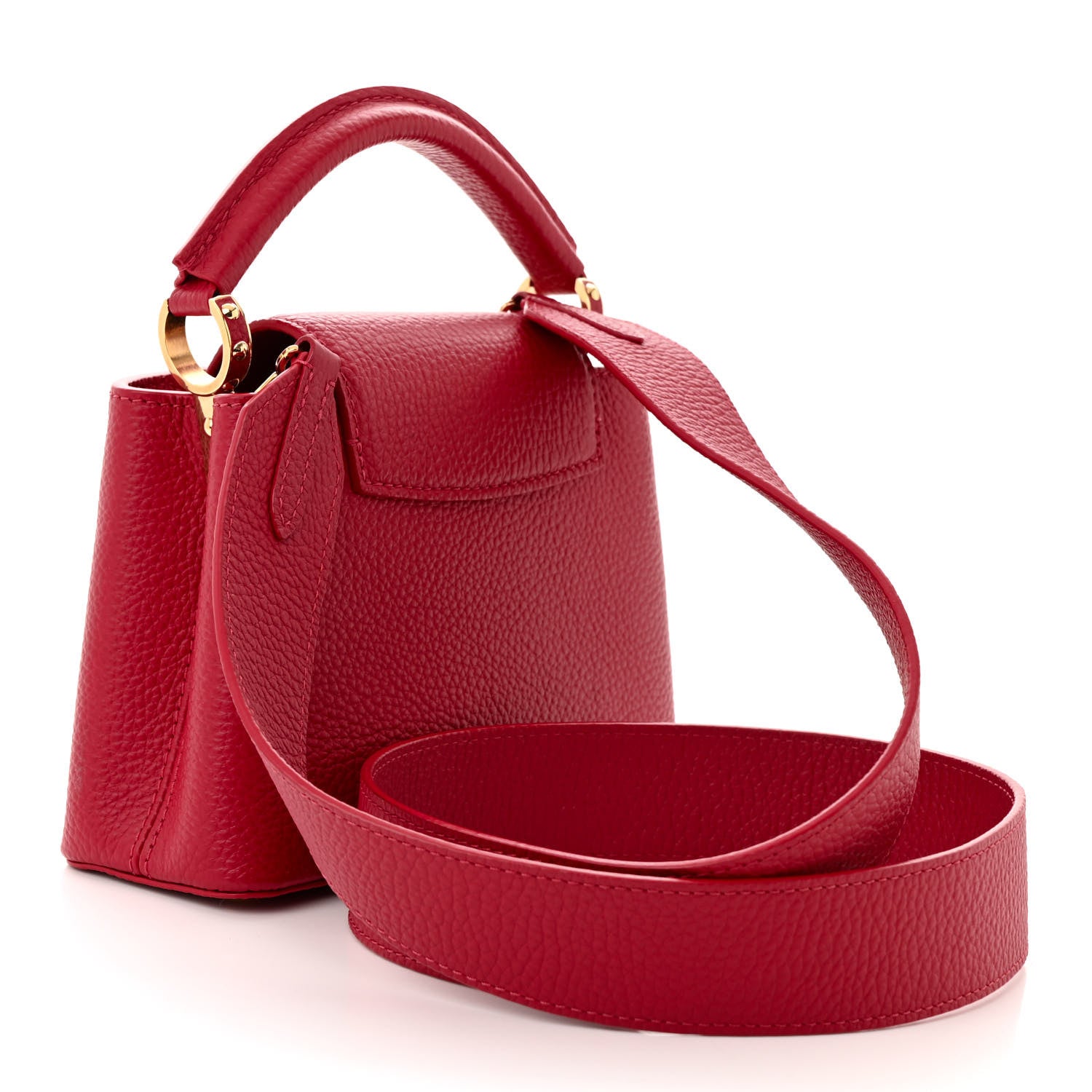 Louis Vuitton Taurillon Mini Capucines Scarlet 3 of 10