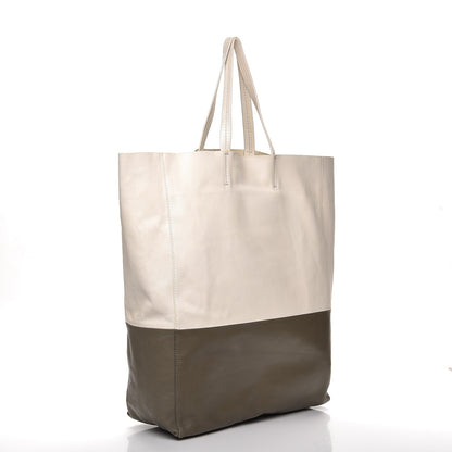 Celine Smooth Lambskin Vertical Bi-Cabas White Grey 3 of 14