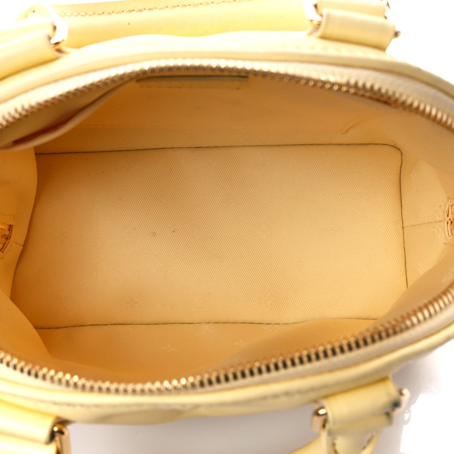 Louis Vuitton Calfskin Bubblegram Alma BB Banana 5 of 12