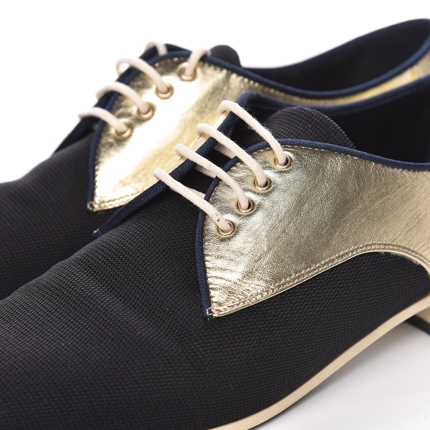 Chanel Metallic Lambskin CC Lace Up Oxfords 38 Dark Gold 12 of 17