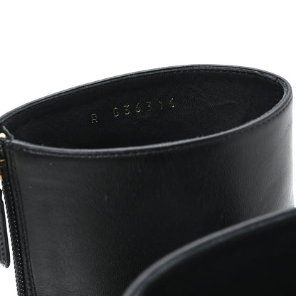 Chanel Lambskin Patent Calfskin Ankle Boots 36 Black 9 of 9