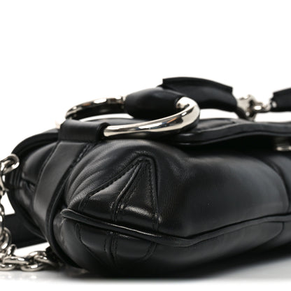 Gucci Nappa Vertical Matelasse Medium Maxi Horsebit Chain Shoulder Bag Black 16 of 19