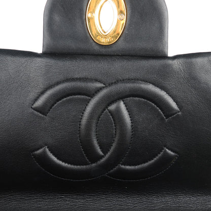 Chanel Lambskin Quilted XL Jumbo Single Flap Black 9 of 13