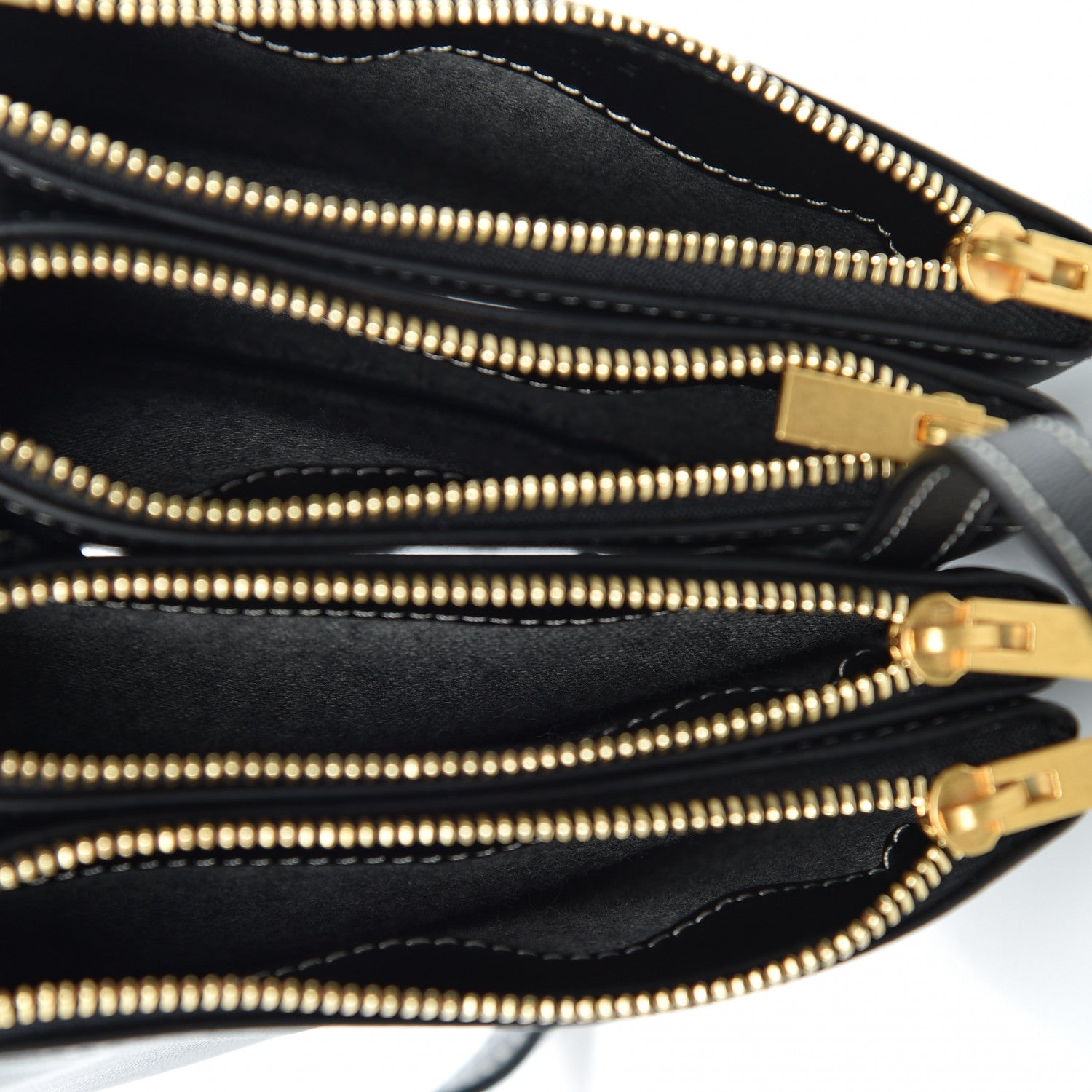 Celine Lambskin Mini Trio Crossbody Bag Black 5 of 9