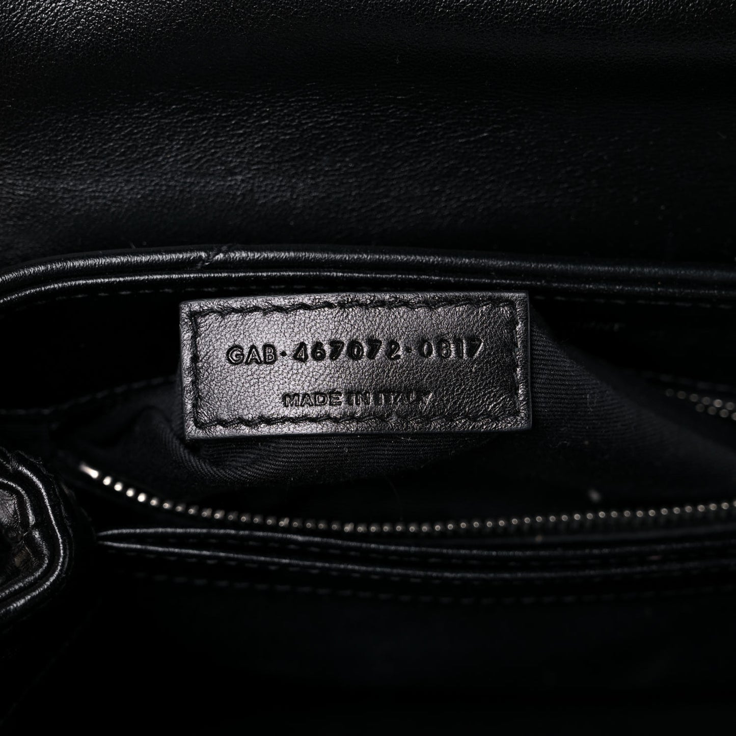 Calfskin Y Quilted Monogram Toy Loulou Crossbody Bag Black