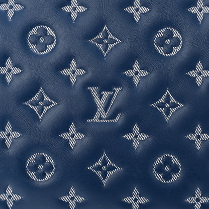 Louis Vuitton Lambskin Embossed Monogram Coussin PM Denim Blue 9 of 11