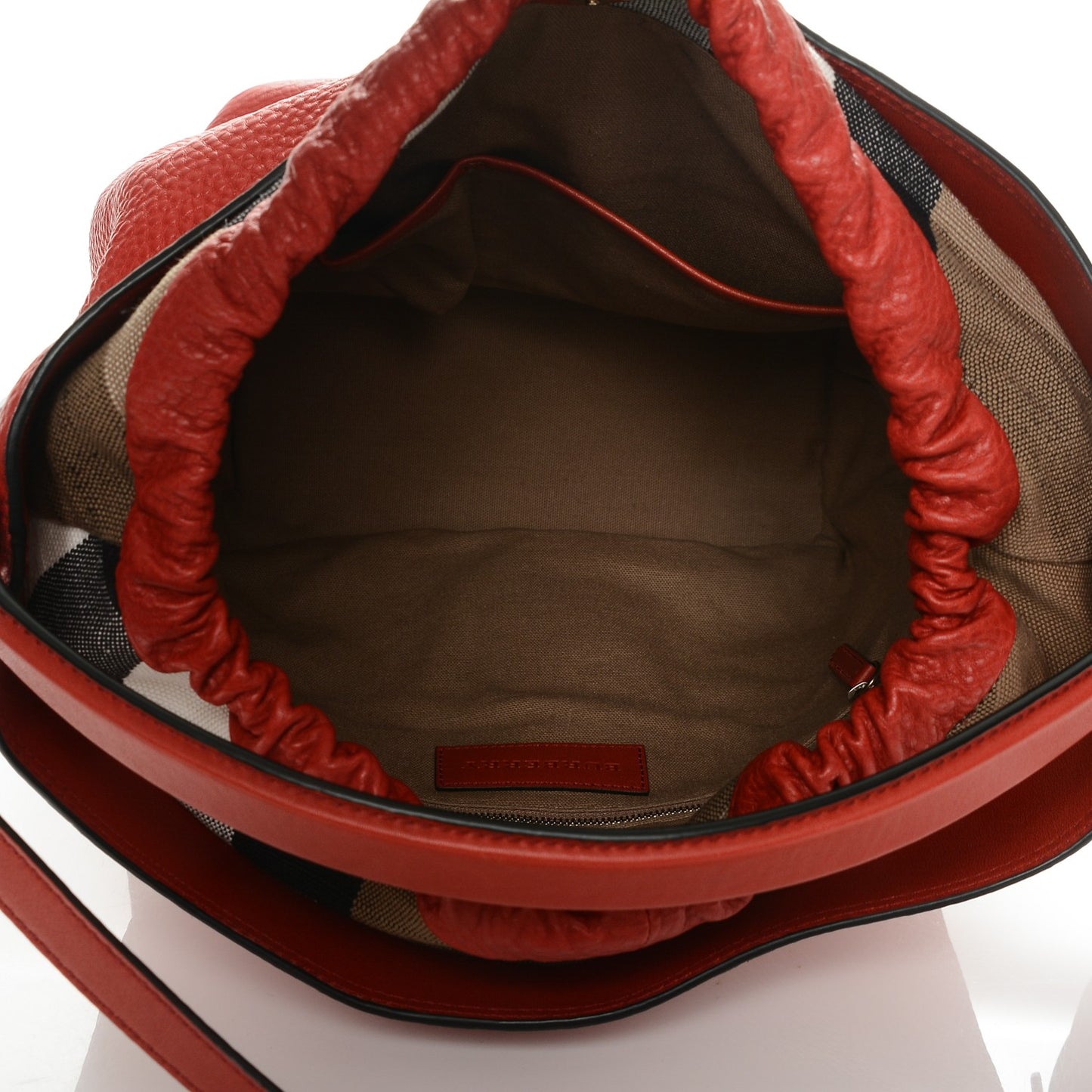 Grainy Calfskin Medium Ashby Hobo Cadmium Red
