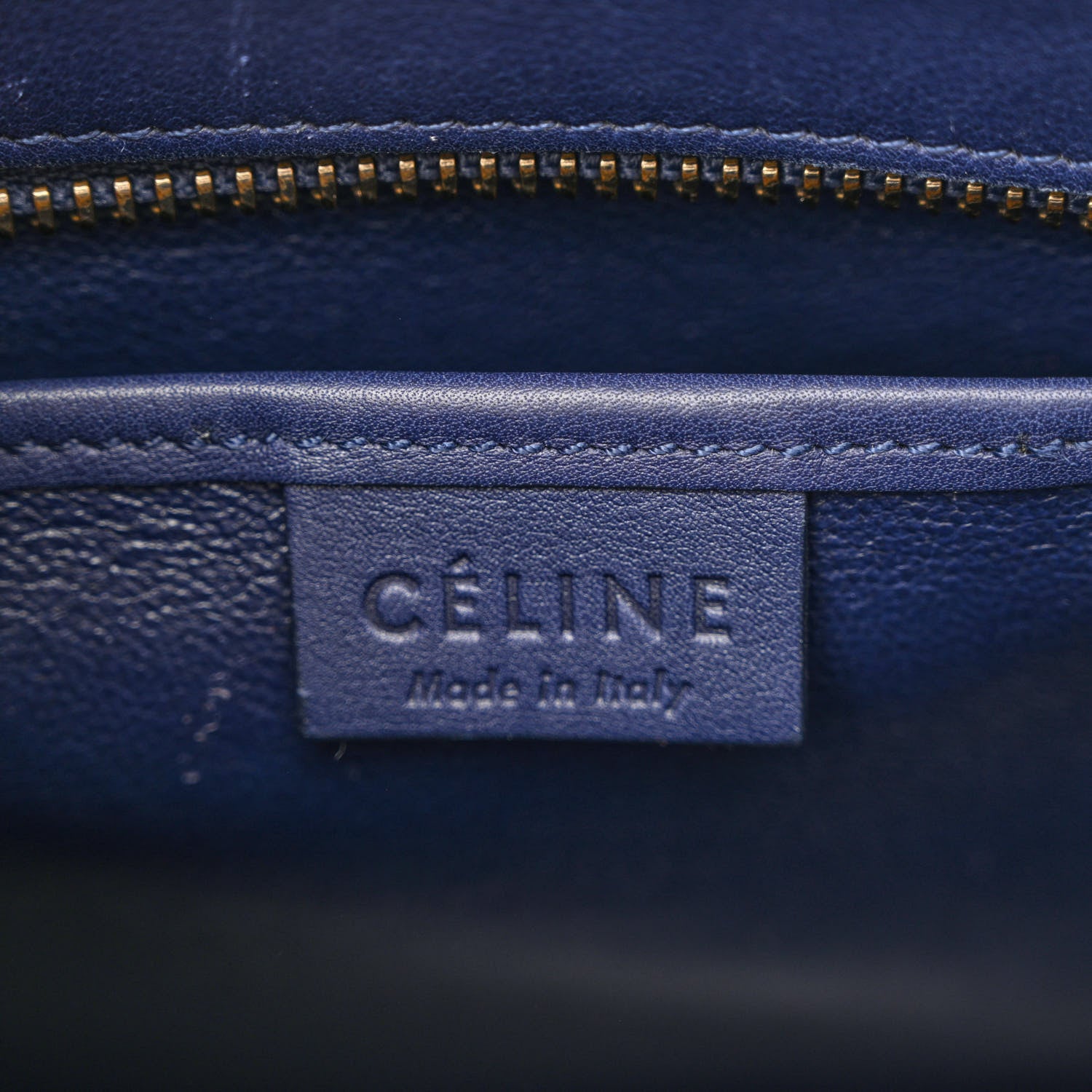 Celine Smooth Calfskin Nano Luggage Navy Blue 6 of 14