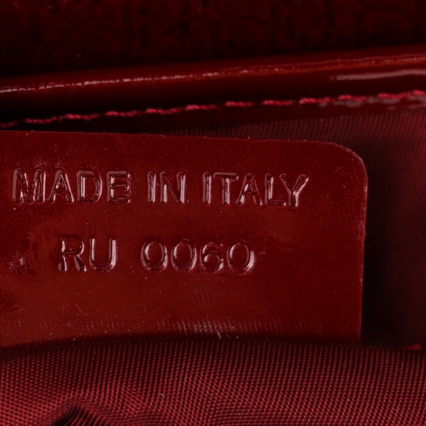 Patent Diorissimo Double Saddle Bag Dark Red