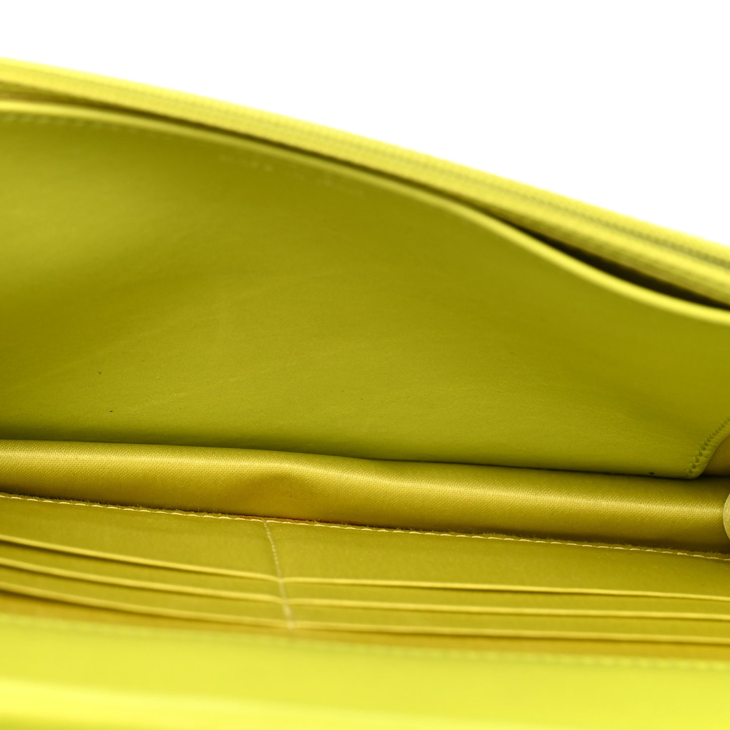 Patent Camellia Embossed Wallet on Chain WOC Green