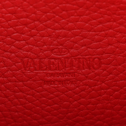 Valentino Garavani Pebbled Calfskin Medium Rockstud Flip Lock Crossbody Bag Red 6 of 9