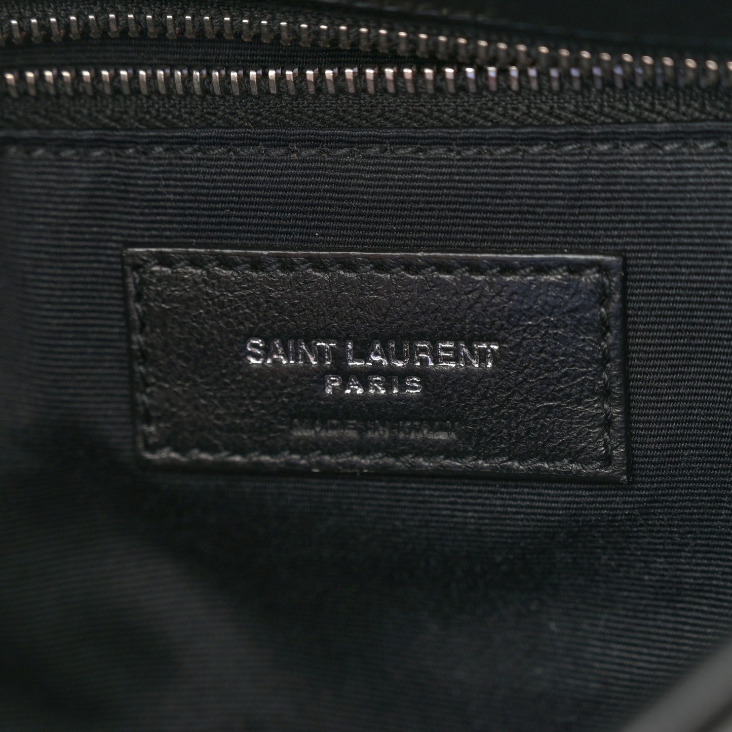 Lambskin Quilted Small Loulou Puffer Monogram Chain Satchel Black