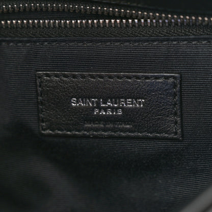 Saint Laurent Lambskin Quilted Small Loulou Puffer Monogram Chain Satchel Black 6 of 11