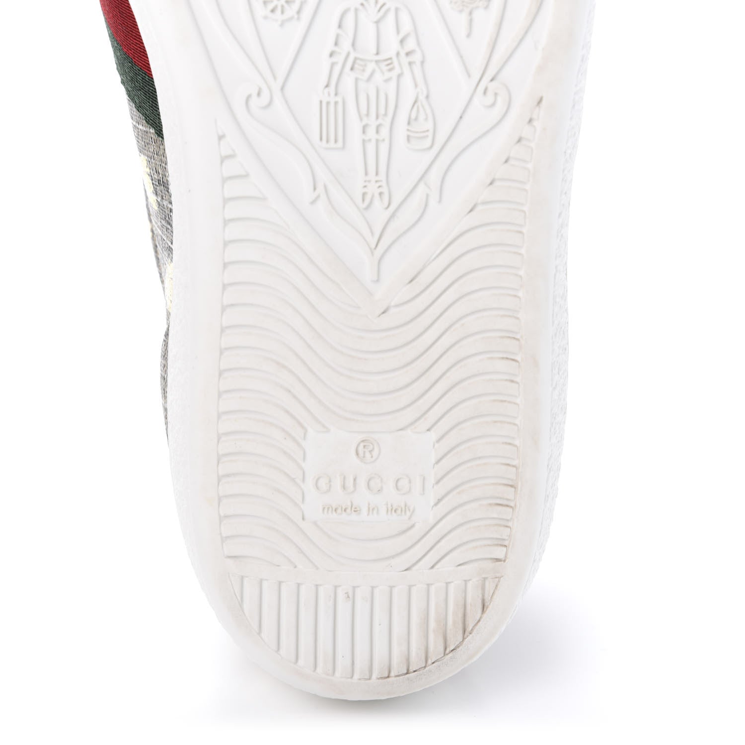 Gucci GG Supreme Monogram Bees Web Womens Ace Sneakers 36 Beige Oro Green Red 8 of 10