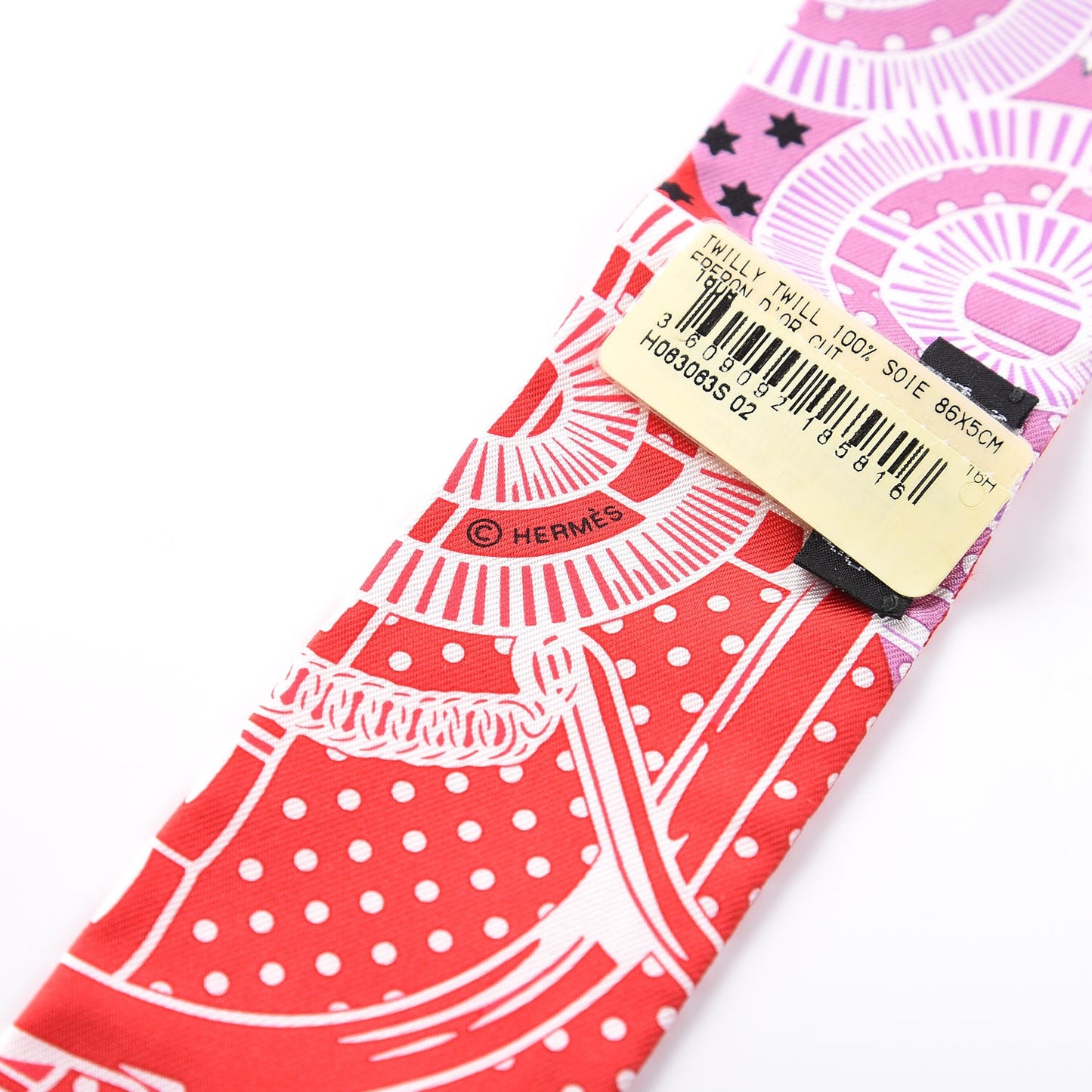Silk Eperon d'Or Cut Twilly Parme Blanc Rouge